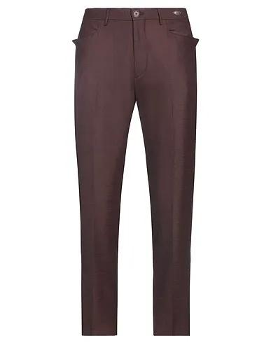 Dark brown Flannel Casual pants