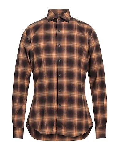 Dark brown Flannel Checked shirt