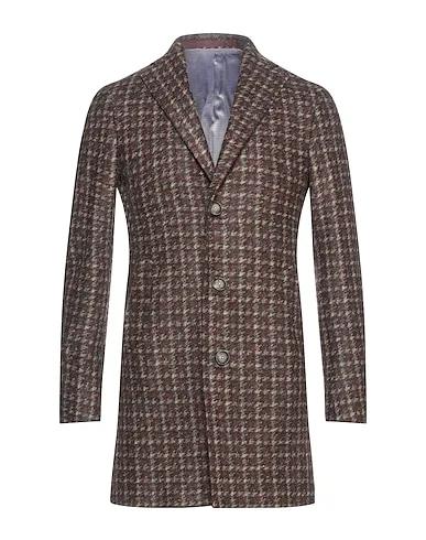 Dark brown Flannel Full-length jacket