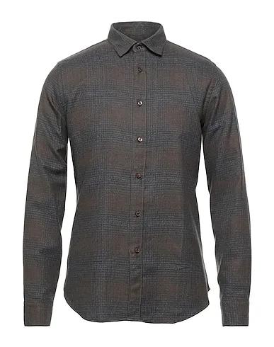 Dark brown Flannel Patterned shirt