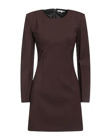 Dark brown Flannel Short dress