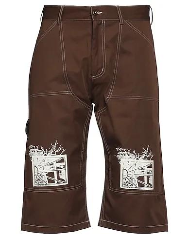 Dark brown Gabardine Shorts & Bermuda