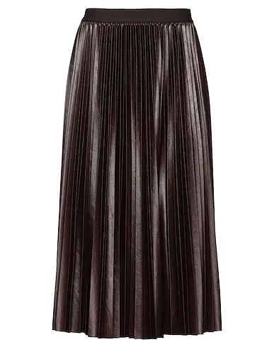 Dark brown Grosgrain Midi skirt