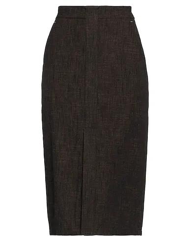 Dark brown Jacquard Midi skirt