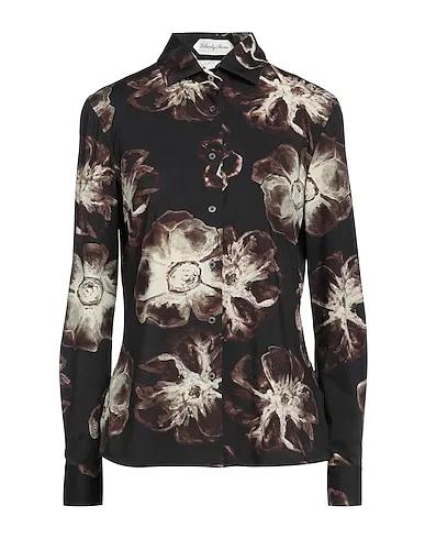 Dark brown Jersey Floral shirts & blouses