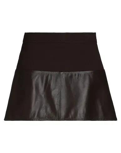 Dark brown Jersey Mini skirt