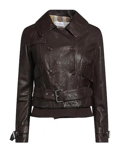 Dark brown Knitted Biker jacket
