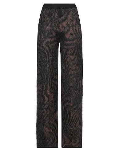 Dark brown Knitted Casual pants