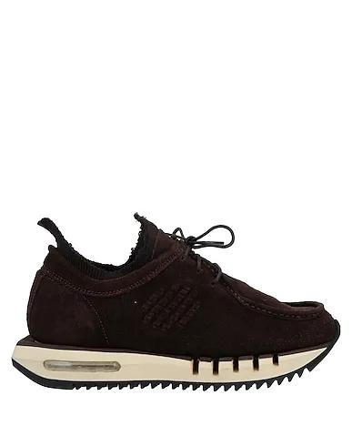 Dark brown Knitted Laced shoes