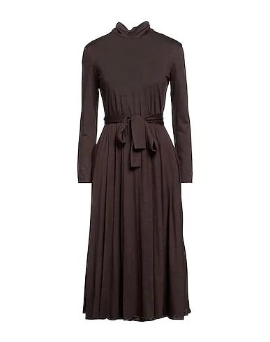 Dark brown Knitted Midi dress
