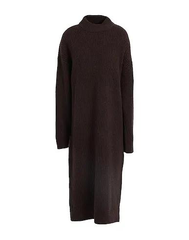 Dark brown Knitted Midi dress