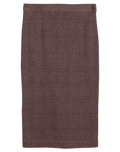 Dark brown Knitted Midi skirt