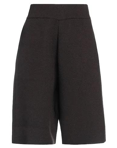 Dark brown Knitted Shorts & Bermuda