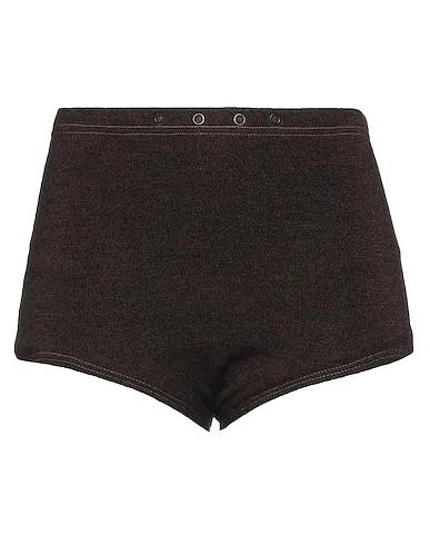 Dark brown Knitted Shorts & Bermuda