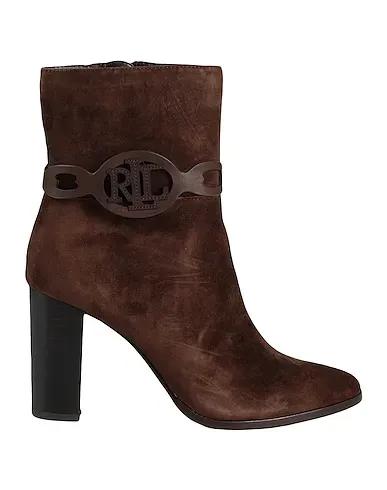 Dark brown Leather Ankle boot ABIGAEL SUEDE BOOTIE

