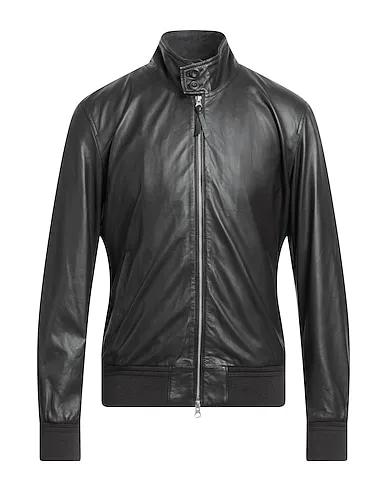 Dark brown Leather Biker jacket