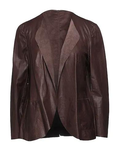 Dark brown Leather Blazer