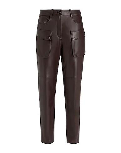 Dark brown Leather Cargo LEATHER SLIM-FIT CARGO PANTS
