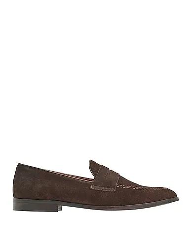 Dark brown Leather Loafers SPLIT LEATHER LOAFERS