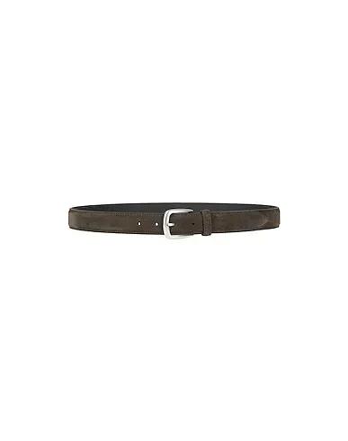 Dark brown Leather Regular belt