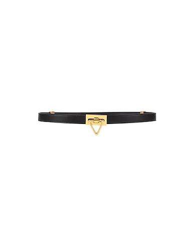 Dark brown Leather Thin belt