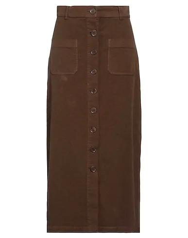 Dark brown Moleskin Maxi Skirts