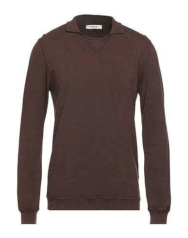 Dark brown Piqué Sweatshirt