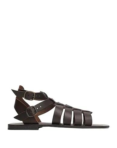 Dark brown Sandals LEATHER GLADIATOR SANDAL