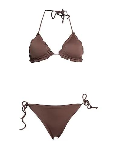 Dark brown Synthetic fabric Bikini