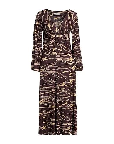 Dark brown Synthetic fabric Midi dress