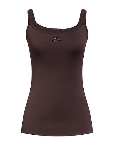 Dark brown Synthetic fabric Top