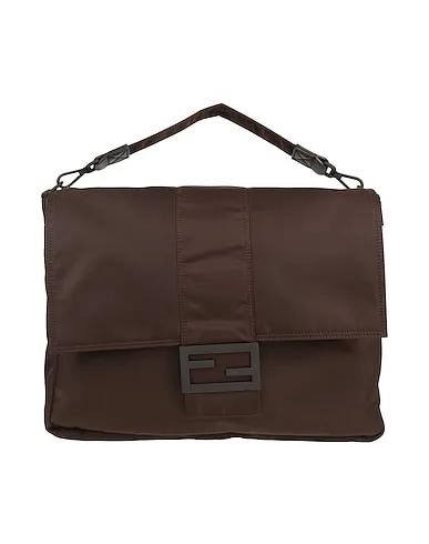 Dark brown Techno fabric Handbag