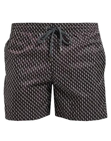 Dark brown Techno fabric Swim shorts