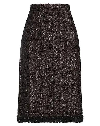 Dark brown Tweed Midi skirt