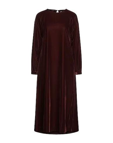 Dark brown Velvet Midi dress