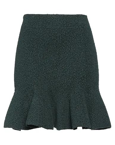 Dark green Bouclé Mini skirt