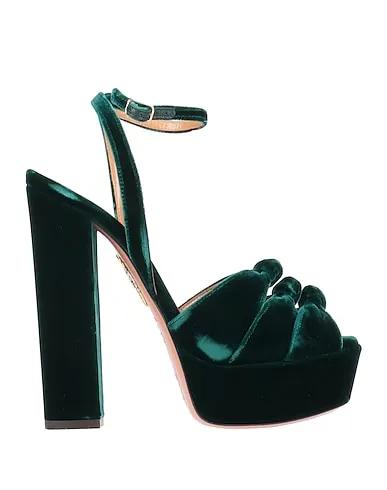 Dark green Chenille Sandals
