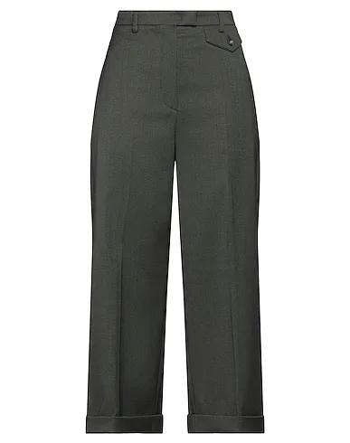 Dark green Cool wool Cropped pants & culottes
