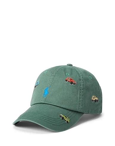 Dark green Cotton twill Hat EMBROIDERED TWILL BALL CAP