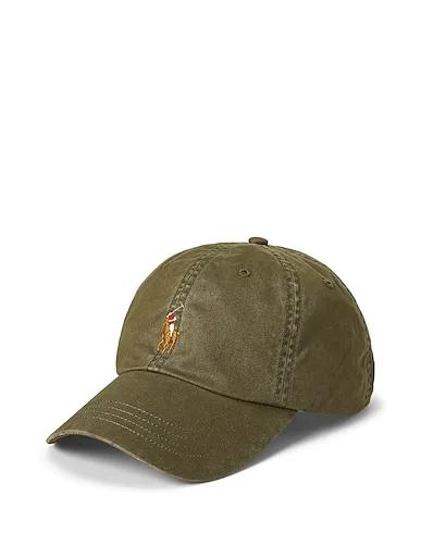 Dark green Cotton twill Hat STRETCH-COTTON TWILL BALL CAP