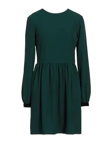 Dark green Cotton twill Short dress