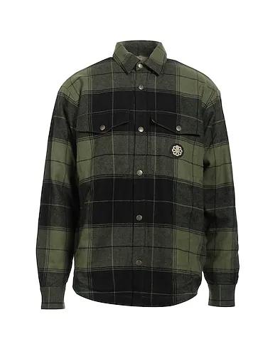 Dark green Flannel Checked shirt LOGO SHIRT
