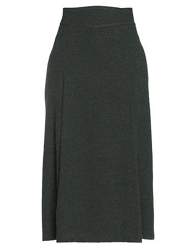 Dark green Flannel Midi skirt