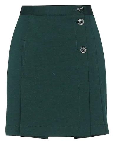 Dark green Flannel Mini skirt