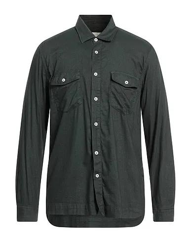 Dark green Flannel Solid color shirt