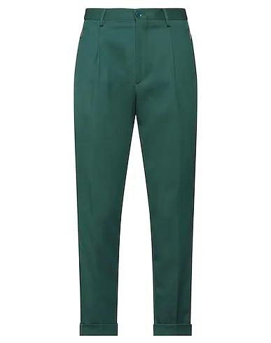 Dark green Gabardine Casual pants