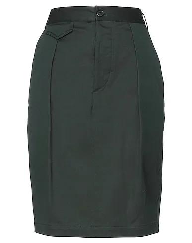 Dark green Gabardine Mini skirt