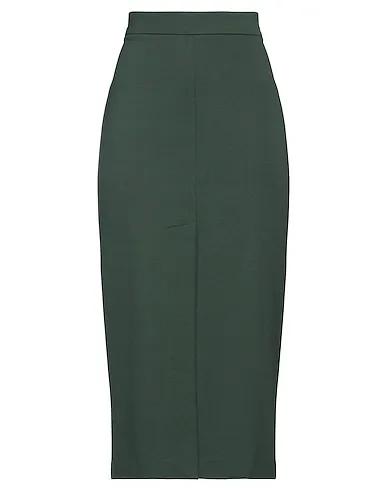 Dark green Jersey Midi skirt