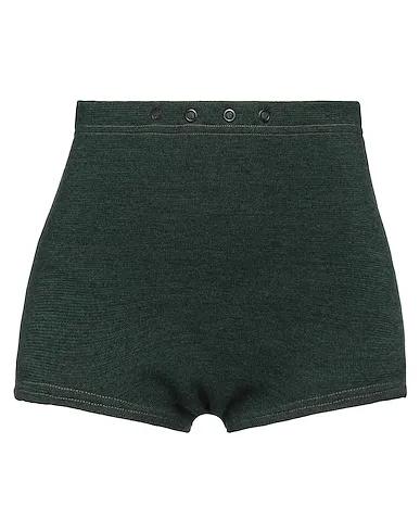 Dark green Knitted Shorts & Bermuda