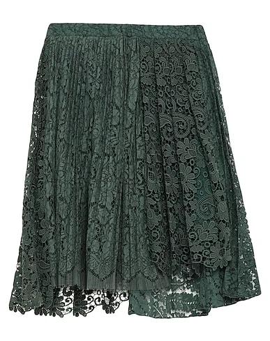 Dark green Lace Midi skirt